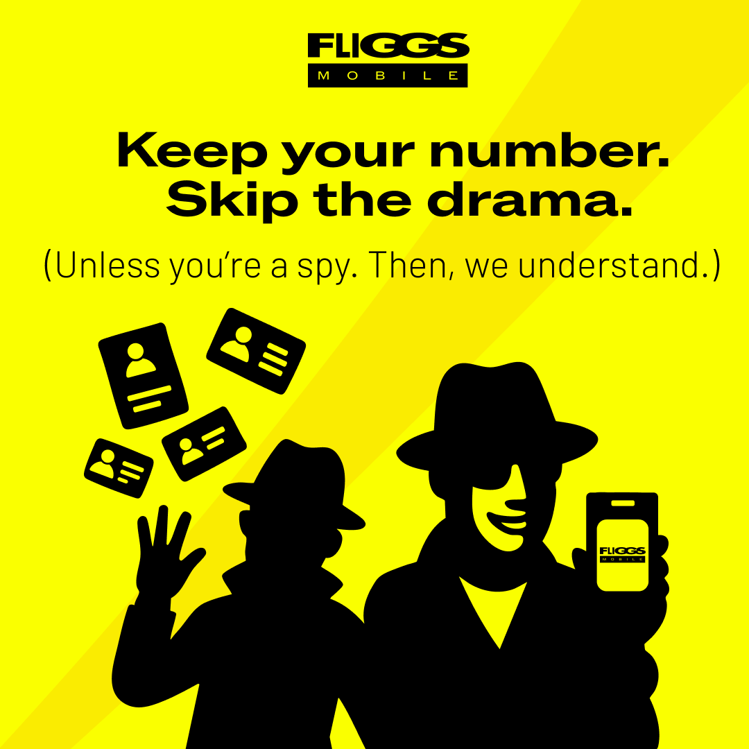 Switching  carriers doesn’t mean you have to start over with a new number (unless you’re   secretly a spy and need a fresh identity). 🕵️‍♂️
With fliggs mobile, your old number comes right along for the ride. 
#KeepYourNumber

fliggsmobile.com/blog/easily-sw…
