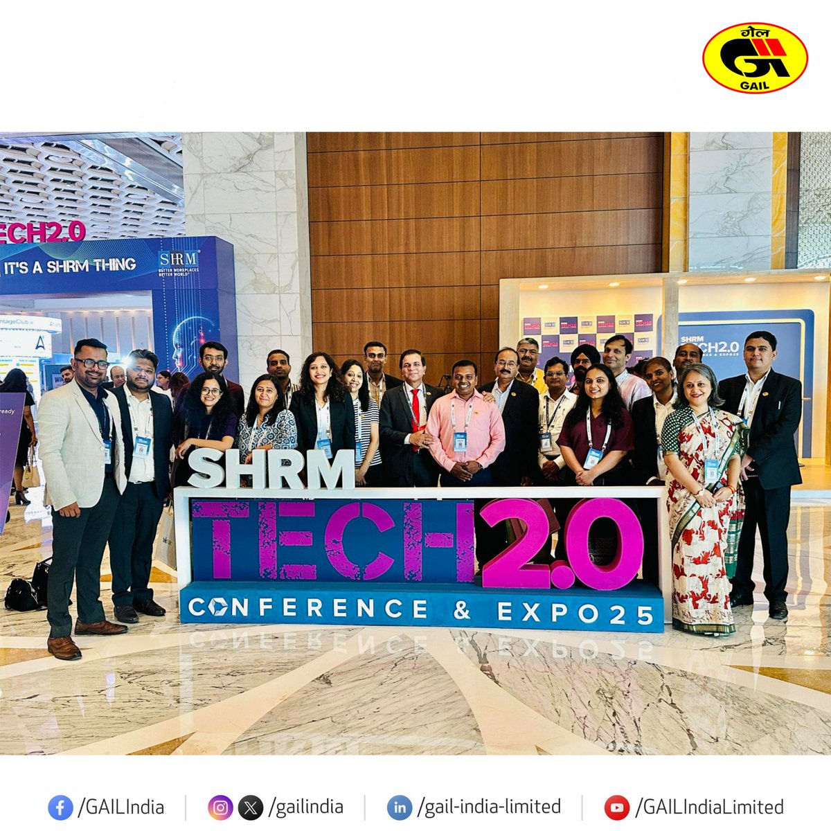 GAIL (India) Limited participated in SHRMTech 2.0 held at the Jio Convention Centre, Mumbai, with executives from the HR Department attending as delegates.

A key highlight of the event was the session on “Future Forward Coaching – Developing Leaders through Cross-Generational