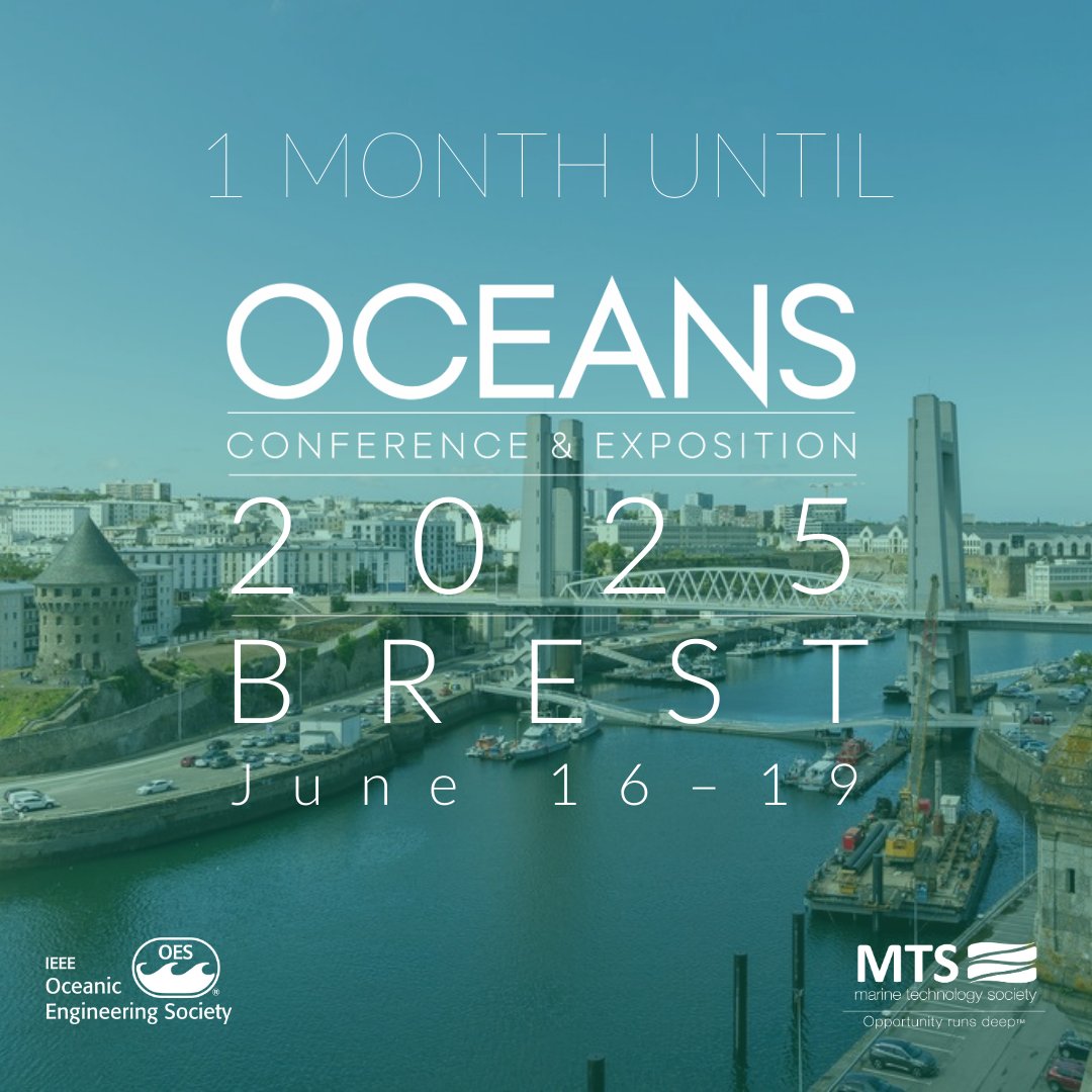 The countdown to #OCEANS2025Brest is on!
Start planning your week of exploration, innovation &amp; connection.
Not registered yet? There’s still time! Join us June 16–19 &amp; be part of the conversation shaping the future of our oceans.
🔗brest25.oceansconference.org
#OCEANS25 #OCEANSFanatic