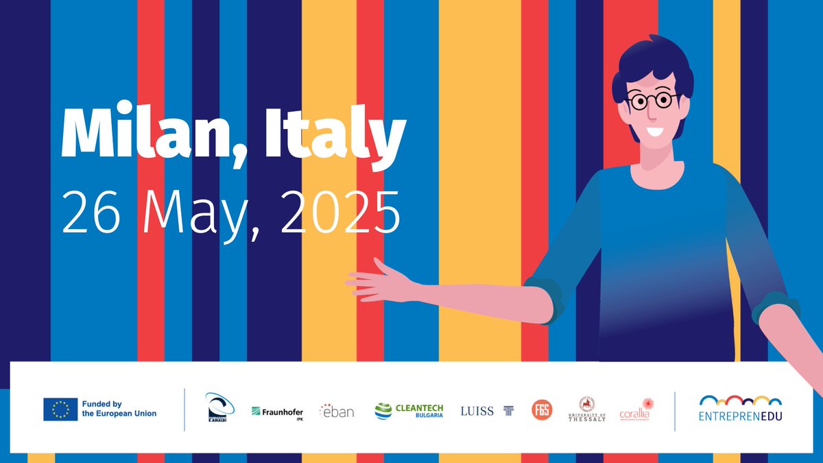 entreprenedu's tweet photo. Next week, #ENTREPRENEDU is going to Milan, Italy to participate to “Italy Calls Europe: Innovation, Sustainability and Finance for the Growth of the New Space Economy” event organised by Deloitte.

Say #Hello to the team and our special guest - #EDU 🎉 See you! 👀 https://t.co/hHtOQN3Tuw