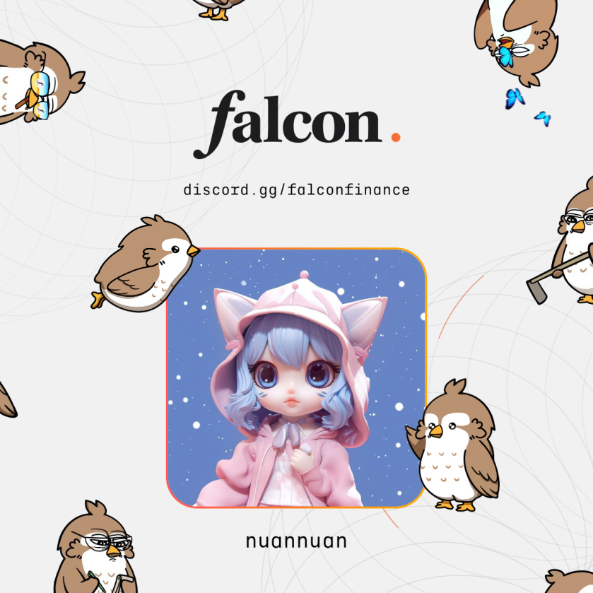 Officially a proud  Falcon.

Yield enjoyer since day zero. 

Only with <a href="/falconfinance/"></a> 🦅⛽️