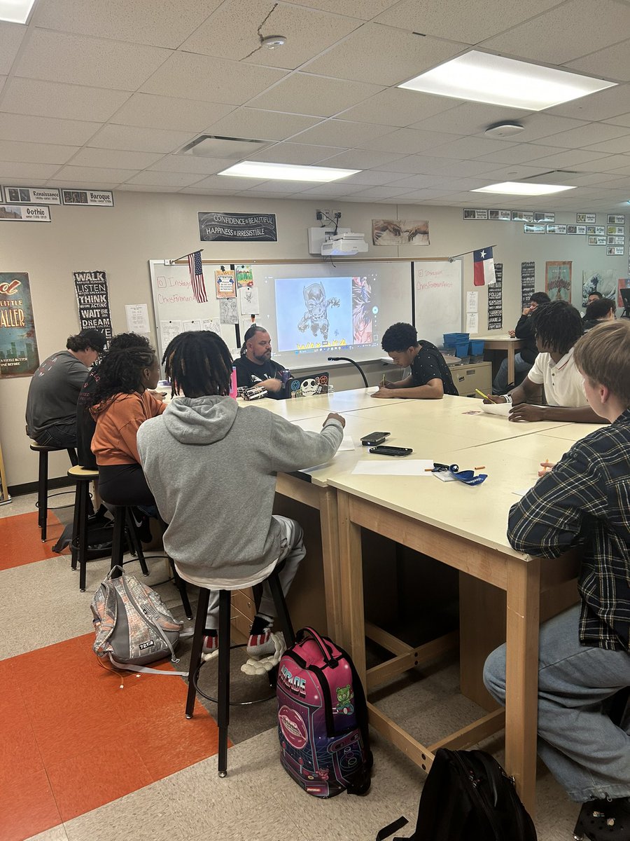 LPHS Art department had a Marvel artist as a guest today! #bestneverrests