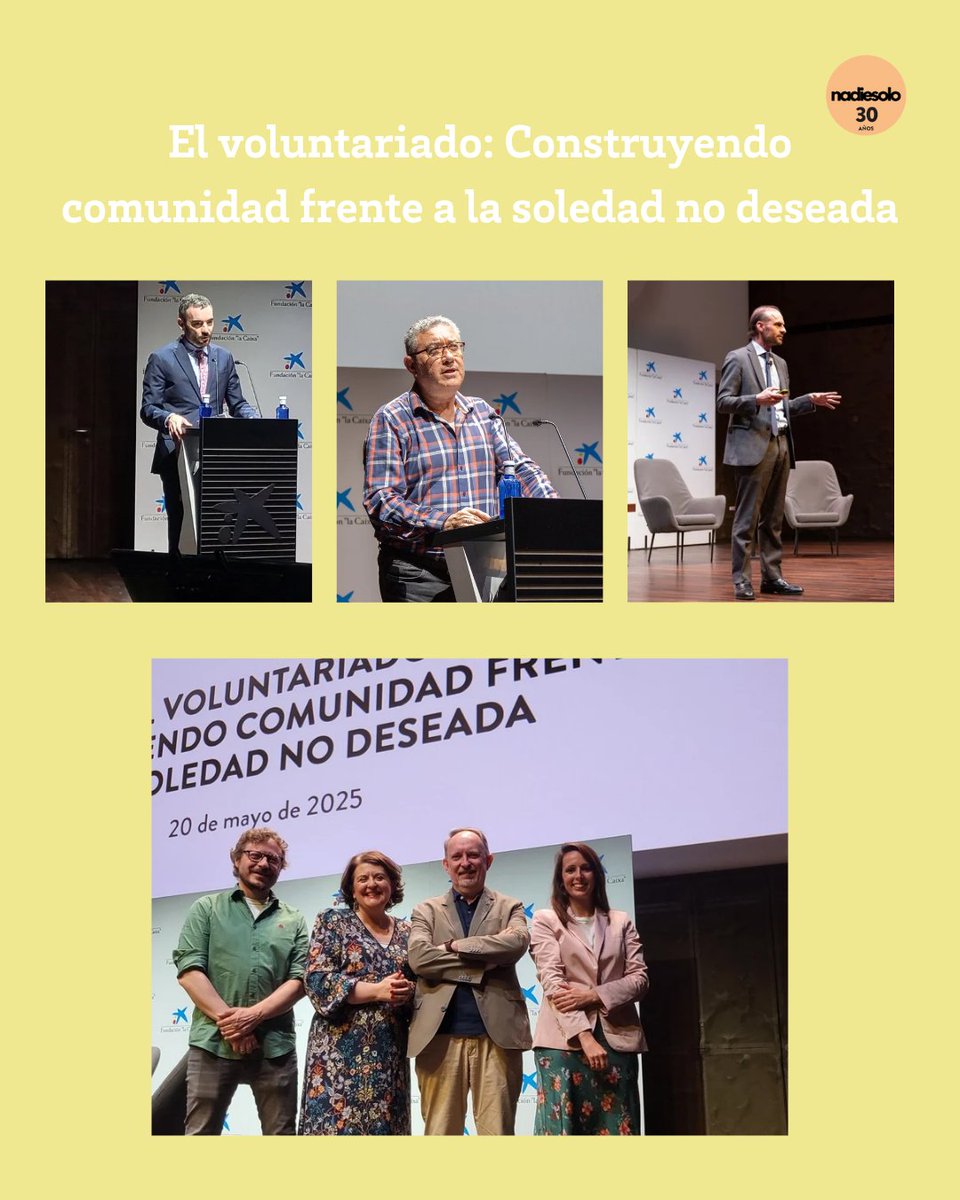 nadiesolovolunt's tweet photo. Ayer vivimos una jornada muy especial en @CaixaForum donde hablamos de algo que nos toca a todos: la soledad no deseada y cómo el voluntariado trabaja contra ella. 
Gracias de corazón a todas las personas que hicieron posible este encuentro tan enriquecedor ❤️ @ComunidadMadrid https://t.co/g71F91fBHQ