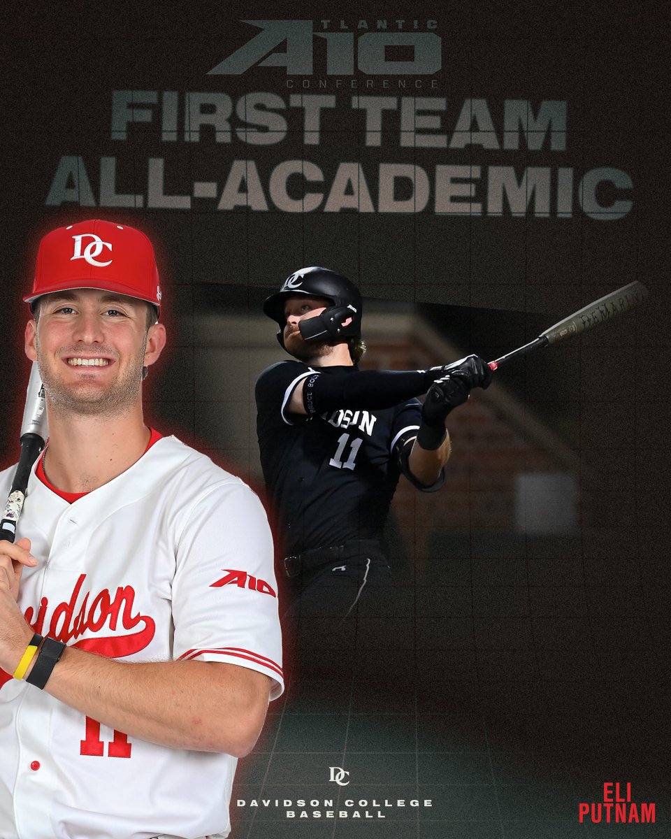 Davidson Baseball (@davidsonbase) on Twitter photo The <a href="/atlantic10/">Atlantic 10 Conference</a> baseball awards are out, and 4โฃ 'Cats are being honored!
Leading off is Eli Putnam, a repeat ๐๐ฒ๐ป๐ผ๐ฝ ๐ฃ๐ฎ๐ช๐ถ & ๐๐ต๐ต-๐๐ฌ๐ช๐ญ๐ฎ๐ถ๐ฒ๐ฌ pickโผ๏ธ
In A-10 play, Put hit .399 with 11 doubles, 15 HRs, 47 RBIs and 111 TBs, and he stole 8 bases! The <a href="/atlantic10/">Atlantic 10 Conference</a> baseball awards are out, and 4โฃ 'Cats are being honored!
Leading off is Eli Putnam, a repeat ๐๐ฒ๐ป๐ผ๐ฝ ๐ฃ๐ฎ๐ช๐ถ & ๐๐ต๐ต-๐๐ฌ๐ช๐ญ๐ฎ๐ถ๐ฒ๐ฌ pickโผ๏ธ
In A-10 play, Put hit .399 with 11 doubles, 15 HRs, 47 RBIs and 111 TBs, and he stole 8 bases!