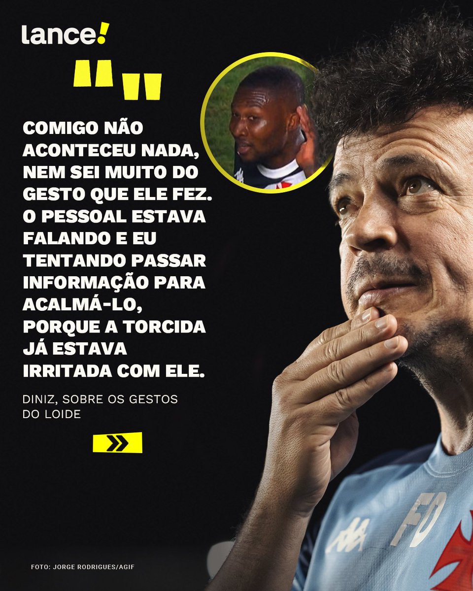 lancenet's tweet photo. "A intenção era ajudá-lo para ele continuar jogando." 🗣️

Sem espaço para tretas, Diniz diz que não houve problema algum com Loide durante o jogo! 💢 E aí, o que achou da atitude do jogador do Vasco? 👀

#FutebolBrasileiro #Vasco #Loide #Diniz https://t.co/Ix6vwFJ2Hj