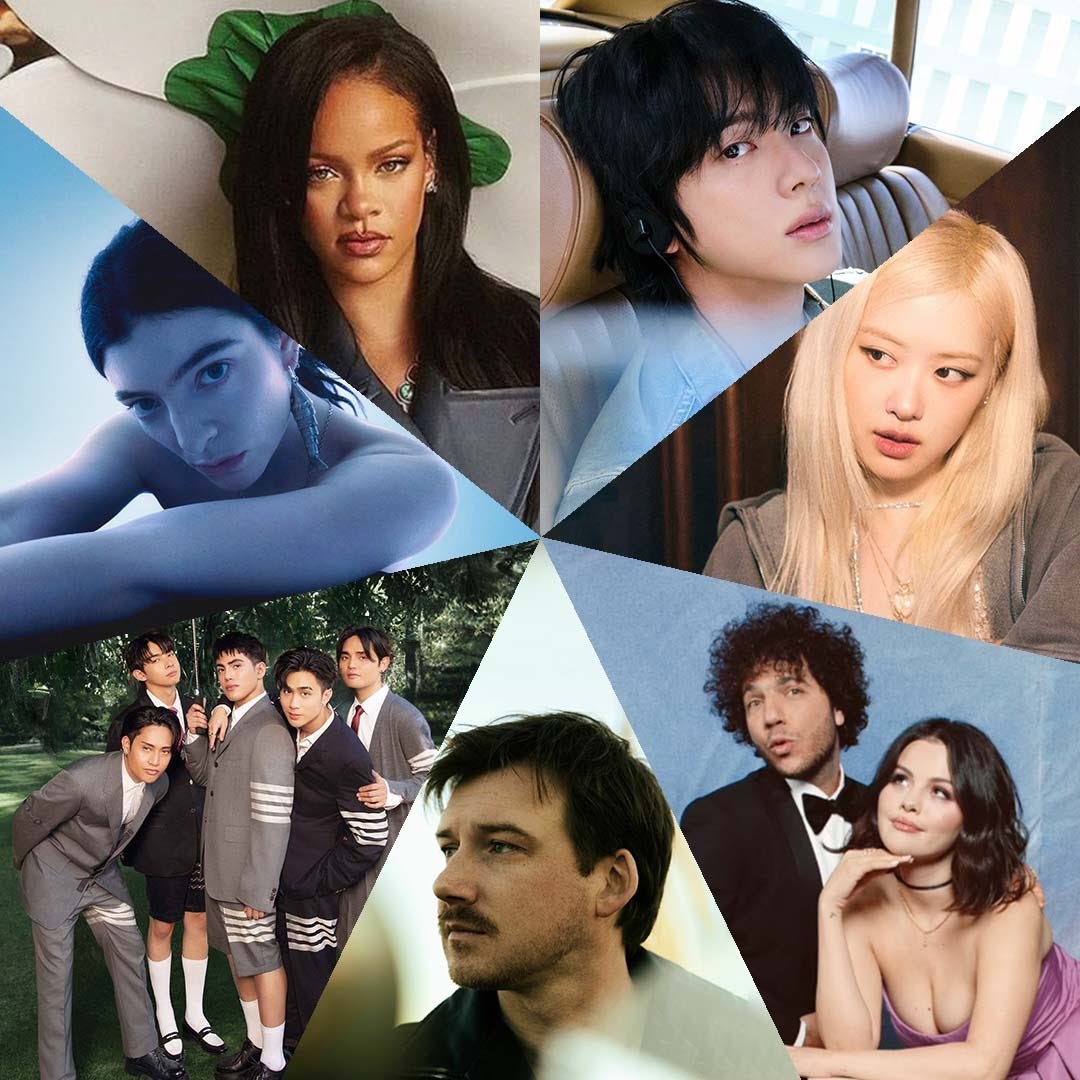 STATIONHEAD's tweet image. What new release are you still streaming?โ
Rihanna
Jin
Rosรฉ
Selena Gomez, Benny Blanco
Morgan Wallen
SB19
Lorde