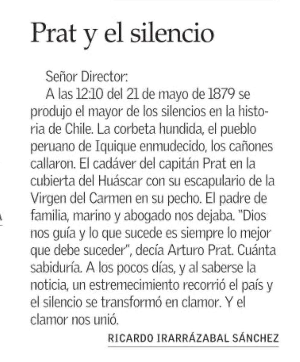 Preciosa carta en homenaje a #ArturoPrat