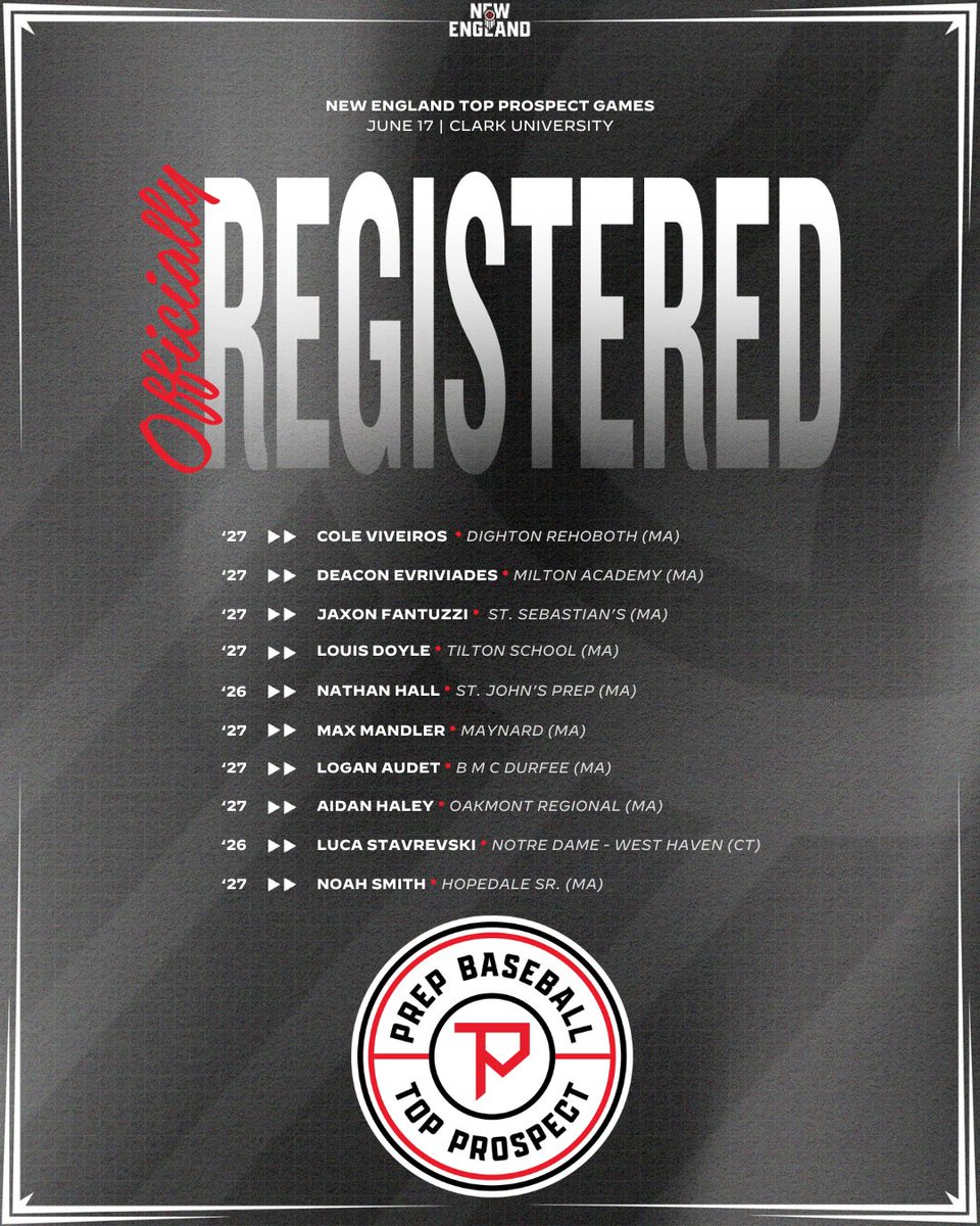 Prep Baseball New England (@pbnewengland) on Twitter photo ๐๐๐ ๐๐๐๐๐๐๐๐ ๐๐๐๐๐
๐ก๐ฎ๐ฐ๐ฒ๐ผ๐ฝ๐ฎ๐ป๐ฎ๐ญ ๐๐ต๐ช๐๐ฎ๐ป๐ผ
๐ ๐๐๐ฌ ๐๐ฃ๐๐ก๐๐ฃ๐'๐จ ๐๐ค๐จ๐ฉ ๐๐๐ค๐ช๐ฉ๐๐ ๐๐ซ๐๐ฃ๐ฉ ๐ค๐ ๐ฉ๐๐ ๐๐ช๐ข๐ข๐๐ง
๐๏ธ Tuesday, June 17th
๐ Clark University (MA)
๐ฅ 2026 - 2027 Grads; Invite Only
๐ loom.ly/SN5yPFo ๐๐๐ ๐๐๐๐๐๐๐๐ ๐๐๐๐๐
๐ก๐ฎ๐ฐ๐ฒ๐ผ๐ฝ๐ฎ๐ป๐ฎ๐ญ ๐๐ต๐ช๐๐ฎ๐ป๐ผ
๐ ๐๐๐ฌ ๐๐ฃ๐๐ก๐๐ฃ๐'๐จ ๐๐ค๐จ๐ฉ ๐๐๐ค๐ช๐ฉ๐๐ ๐๐ซ๐๐ฃ๐ฉ ๐ค๐ ๐ฉ๐๐ ๐๐ช๐ข๐ข๐๐ง
๐๏ธ Tuesday, June 17th
๐ Clark University (MA)
๐ฅ 2026 - 2027 Grads; Invite Only
๐ loom.ly/SN5yPFo