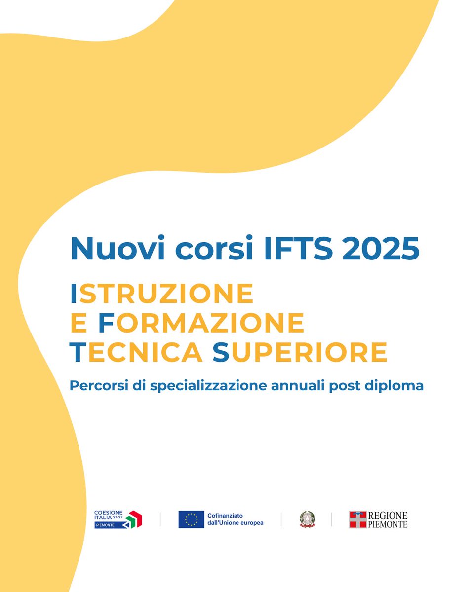 🔶 Scopri ITS del Piemonte su 🔽
regione.piemonte.it/web/temi/istru…
🔵 Resta informato sugli open day, iscriviti anche al nostro canale whatsapp whatsapp.com/channel/0029Va…