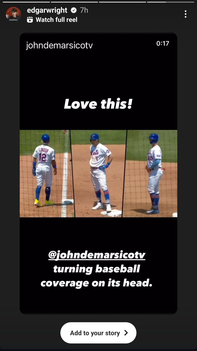 John DeMarsico (@johndemarsico) on Twitter photo The MCU (Mets Cinematic Universe) is growing daily. Welcome to the party <a href="/edgarwright/">edgarwright</a> #baseballiscinema The MCU (Mets Cinematic Universe) is growing daily. Welcome to the party <a href="/edgarwright/">edgarwright</a> #baseballiscinema