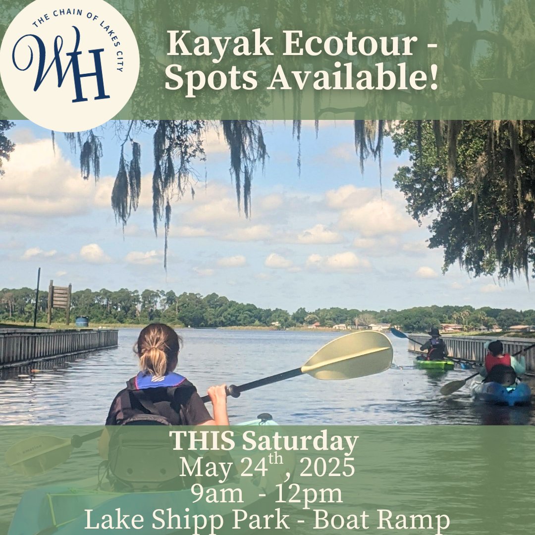 Join us for a free eco-tour of Lake May this Saturday! - Our Natural Resources team will guide you around the lake, pointing out local wildlife and habitats that help keep our community healthy! Go to ow.ly/torT50VUWer to register today.