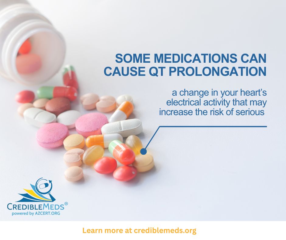 Some medications can cause QT Prolongation, which is why CredibleMeds provides a trusted, evidence-based QTdrugs List to help patients and healthcare professionals identify these risks. 

Learn more:
crediblemeds.org

#CredibleMeds #DrugSafety #LongQT #QTdrugsList