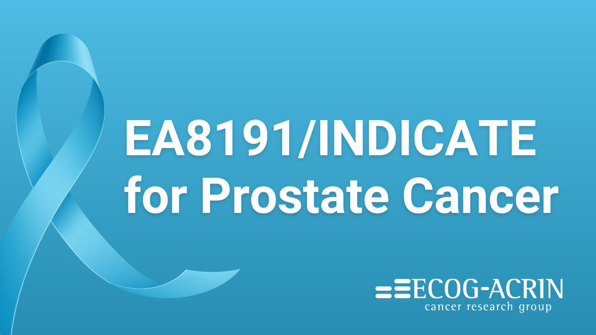 Do you have #ProstateCancer that has returned after prostatectomy? If so, you may be able to participate in this study of potential new treatment approaches. Learn more about the EA8191/INDICATE study: bit.ly/indicate-trial #pcsm #ProstateCancerAware