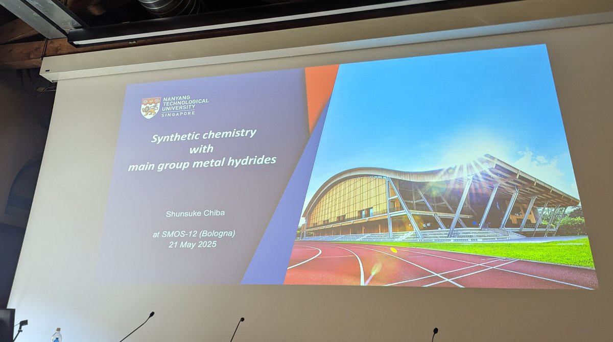 henloeditorfren's tweet photo. Another great contribution this afternoon by Shinsuke Chiba @Chiba_Group @NtuChemistry on synthetic chemistry with main group metal #hydrides. At #SMOS12 @12smosbologna. https://t.co/HlM0OiZvmH