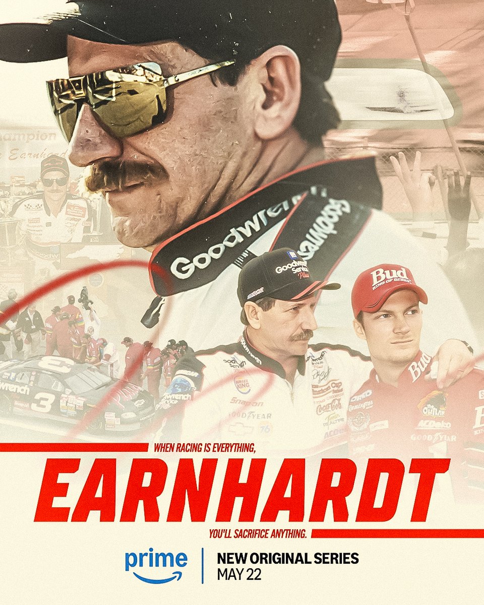 NASCAR (@nascar) on Twitter photo The Intimidator.
The Man in Black.
Big E.
Watch the incredible story of Dale Earnhardt on <a href="/PrimeVideo/">Prime Video</a> tomorrow. The Intimidator.
The Man in Black.
Big E.
Watch the incredible story of Dale Earnhardt on <a href="/PrimeVideo/">Prime Video</a> tomorrow.