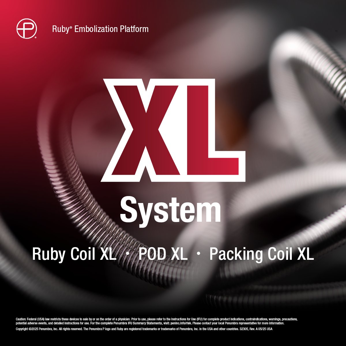 PenVascular's tweet photo. US HCPs: #RubyXL is designed to efficiently frame, anchor, & pack with fewer device exchanges & better procedural control. #RubyXL is changing the way you approach large vessels. #NewClassOfCoil #SomethingBIGIsHERE
Rx only. Risk: https://t.co/SILdiRZoH4 Clinical results may vary https://t.co/ALWZ1nj17P