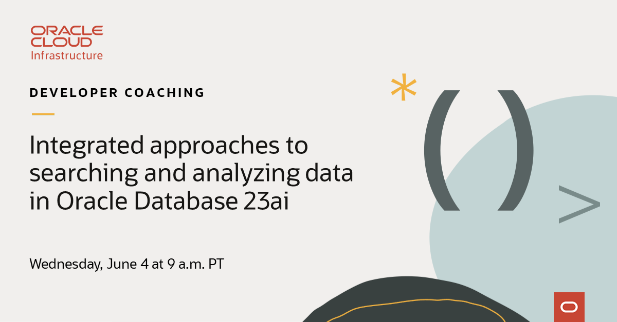Oracle_EBS's tweet photo. In this session, explore the powerful new @OracleDatabase 23ai features that bring AI and advanced search together. https://t.co/Hjw9nbuYUS https://t.co/2EAwiHgnDP