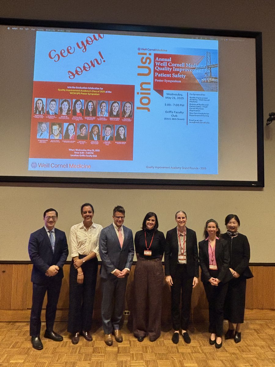 WCMGIM's tweet image. A couple of faculty from the Division of General Internal Medicine showcased their research during Medicine Grand Rounds as graduates of the Quality Improvement Academy, Class of 2025. #proudtobeGIM @WeillCornell @WCMDeptofMed