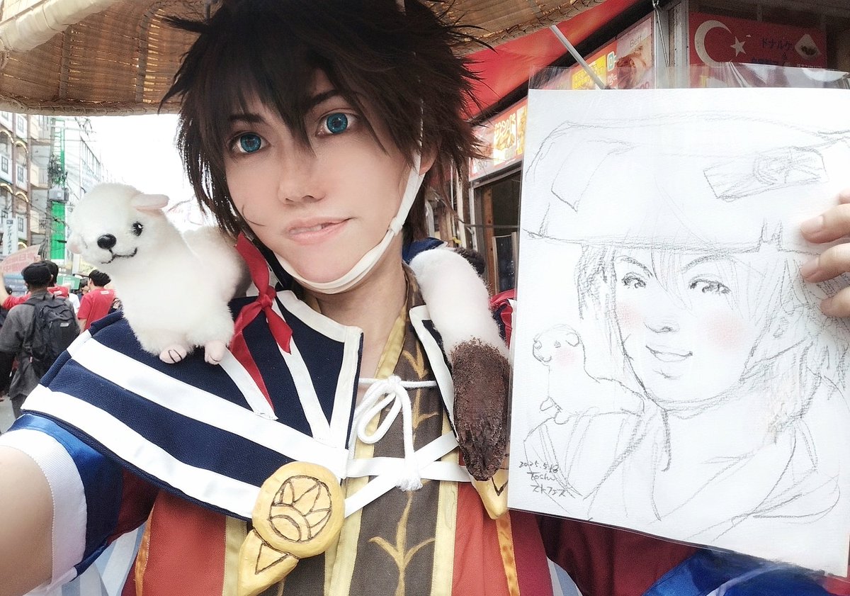 belbelfun's tweet photo. [コスプレ] 風来のシレン
絵描きToshiさんにコスプレ似顔絵を描いて頂きました✨
✏Toshiさん/@Toshi_Okumu

Toshiさんに描いてもらうのもう何回目だよ！Toshiさんもまたお前か〜って思ってるよ！皆、描いてもらって✨

2025/5/18
(大阪)ストリートフェスタ
#ストフェス2025 
#ストリートフェスタ2025 https://t.co/Xsac2LUkDA