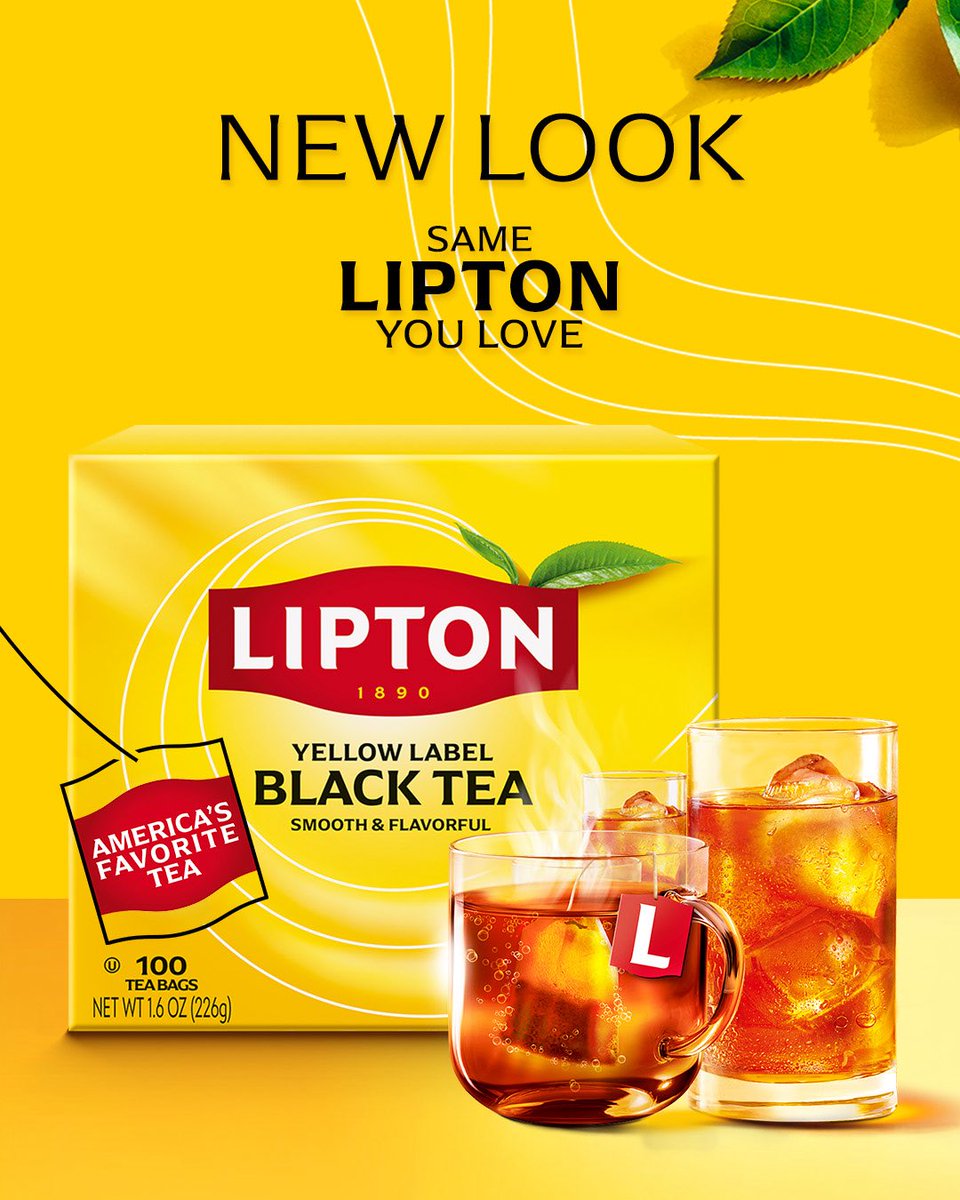 Lipton's tweet image. 135 years of tea, tradition, and that iconic Lipton taste ☕✨
Now serving a bold new chapter—same delicious flavor, fresh new look.
#WeChooseTea