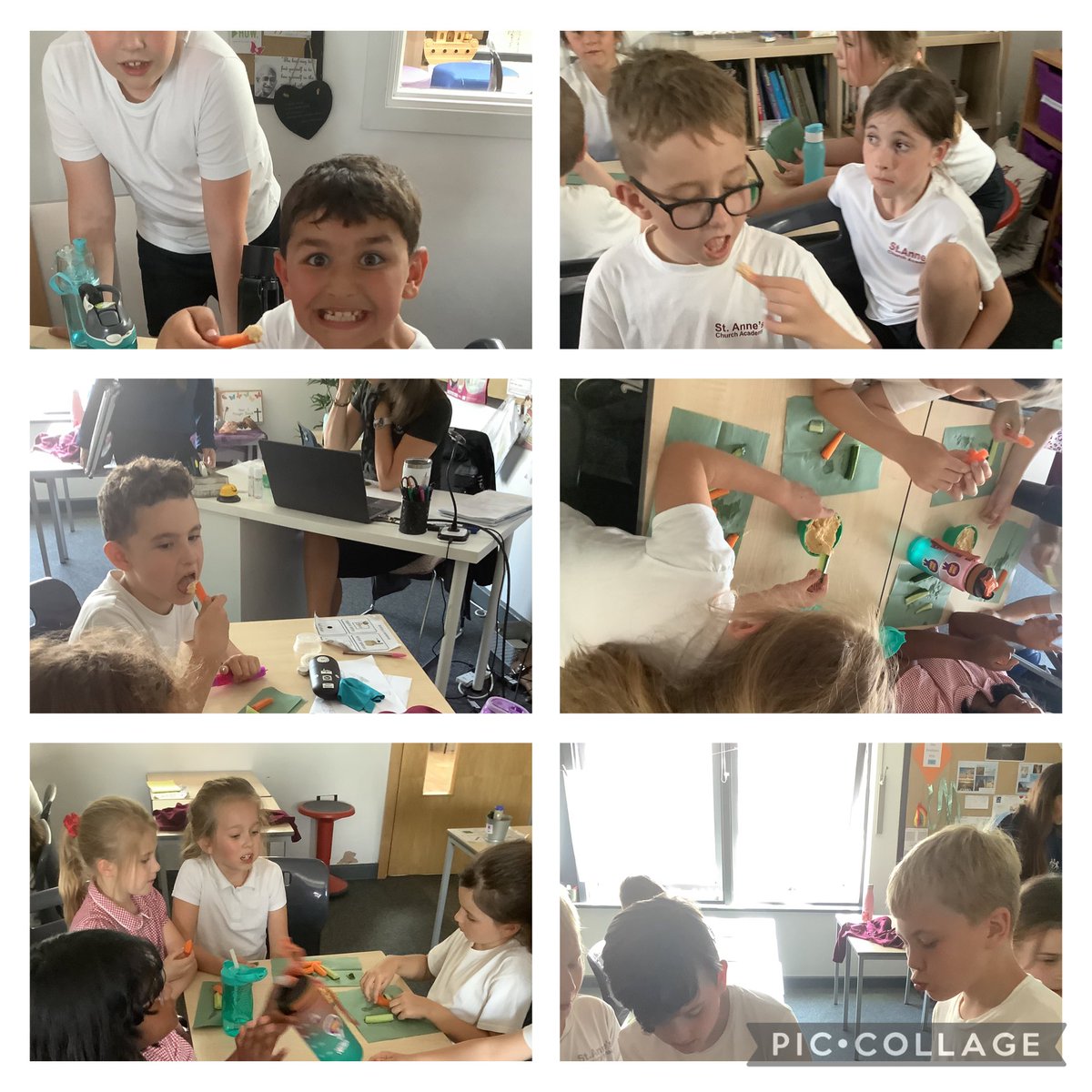 JFordStAnnes's tweet photo. What a busy day it has been! We’ve danced, raced, played football, had a game of cricket, attended a workshop AND made hummus and crudités! We will definitely need an early night! #HealthyMeWeek https://t.co/1p5tcrpDZ0