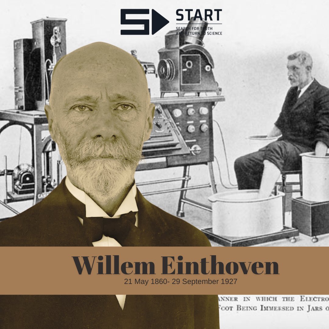 STARToutreach's tweet image. Willem Einthoven was the #inventor of #Electrocardiograph (ECG). Among the physical methods used in clinical #medicine, #ECG is of second importance only to the discovery of X-Rays by Roentgen (1845-1923). 
@STARToutreach

#MedicalPioneer #HeartHealth #ScienceHistory #OnThisDay