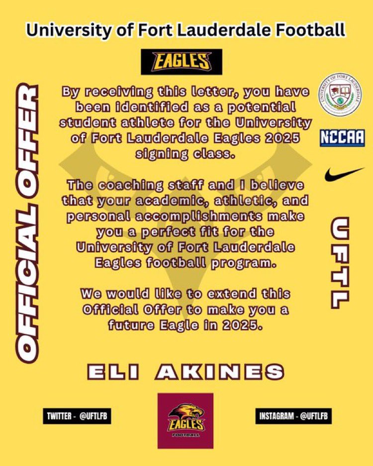 <a href="/UFTLfb/">UFTL Football 🦅🏈</a>  
Offered 🤞🏾❤️!! #revengetour