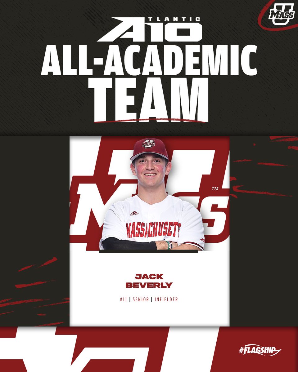 UMass Baseball (@umassbaseball) on Twitter photo Back-to-back <a href="/atlantic10/">Atlantic 10 Conference</a> All-Academic Team honors for Bev!
Congratulations <a href="/JackBeverly11/">Jack Beverly</a>! 🙌
#Flagship 🚩 Back-to-back <a href="/atlantic10/">Atlantic 10 Conference</a> All-Academic Team honors for Bev!
Congratulations <a href="/JackBeverly11/">Jack Beverly</a>! 🙌
#Flagship 🚩