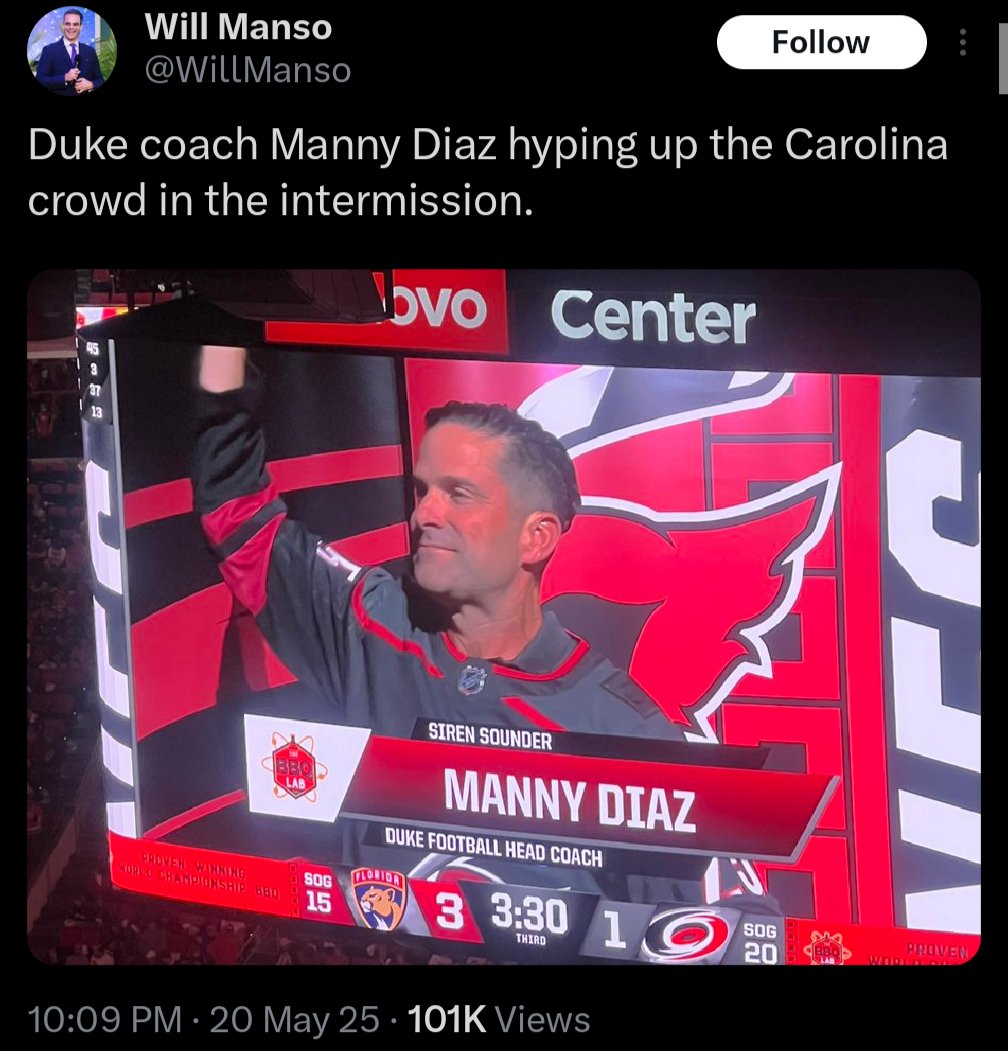 poonany76's tweet image. Canes I'll give credit where it's due. Great troll job. Having @Coach_MannyDiaz as your guest of honor last night. Typical offense didn't show up. Hell always be soflo at heart. @MiamiHurricanes @FlaPanthers @NHL #nhl #timetohunt