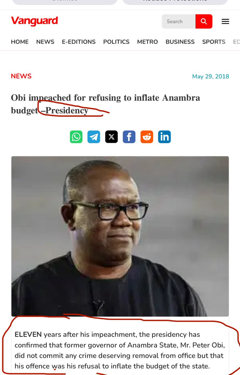 <a href="/PeterObi/">Peter Obi</a> There’s only THREE SOLUTIONS to Nigeria’s entire problem:

1. Stop CORRUPTION

&gt;&gt;Only Peter can do this.

2. Block all LEAKAGES and PADDINGS

&gt;&gt;Only Peter can do this

3. Reallocate it to ‘critical sectors’ without “TOLLGATES”

&gt;&gt;Only Peter can do This.

let’s keep playing. 📌