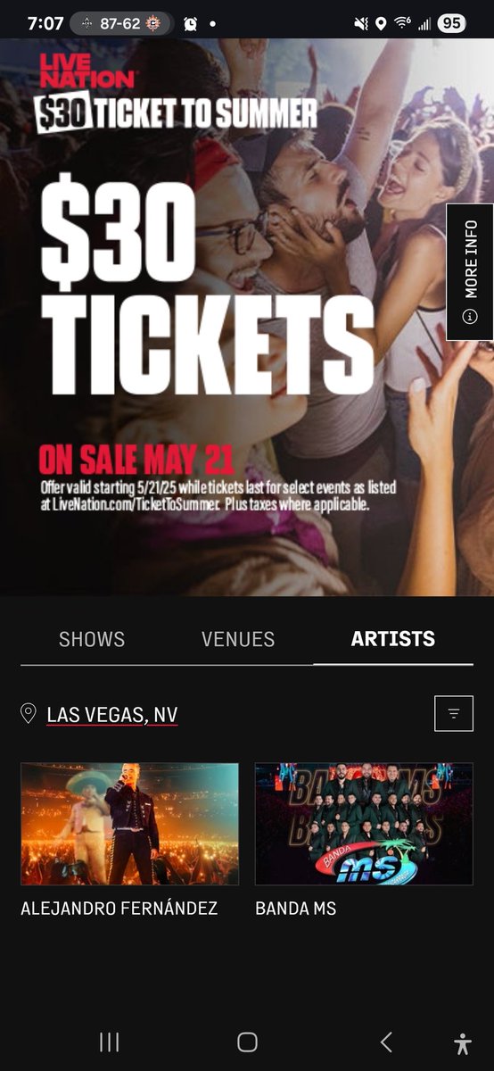 Literally tried getting presale <a href="/LiveNation/">Live Nation</a> $30 tickets yesterday thru #tmobile &amp; #rakuten  Today, still only 2 shows!?