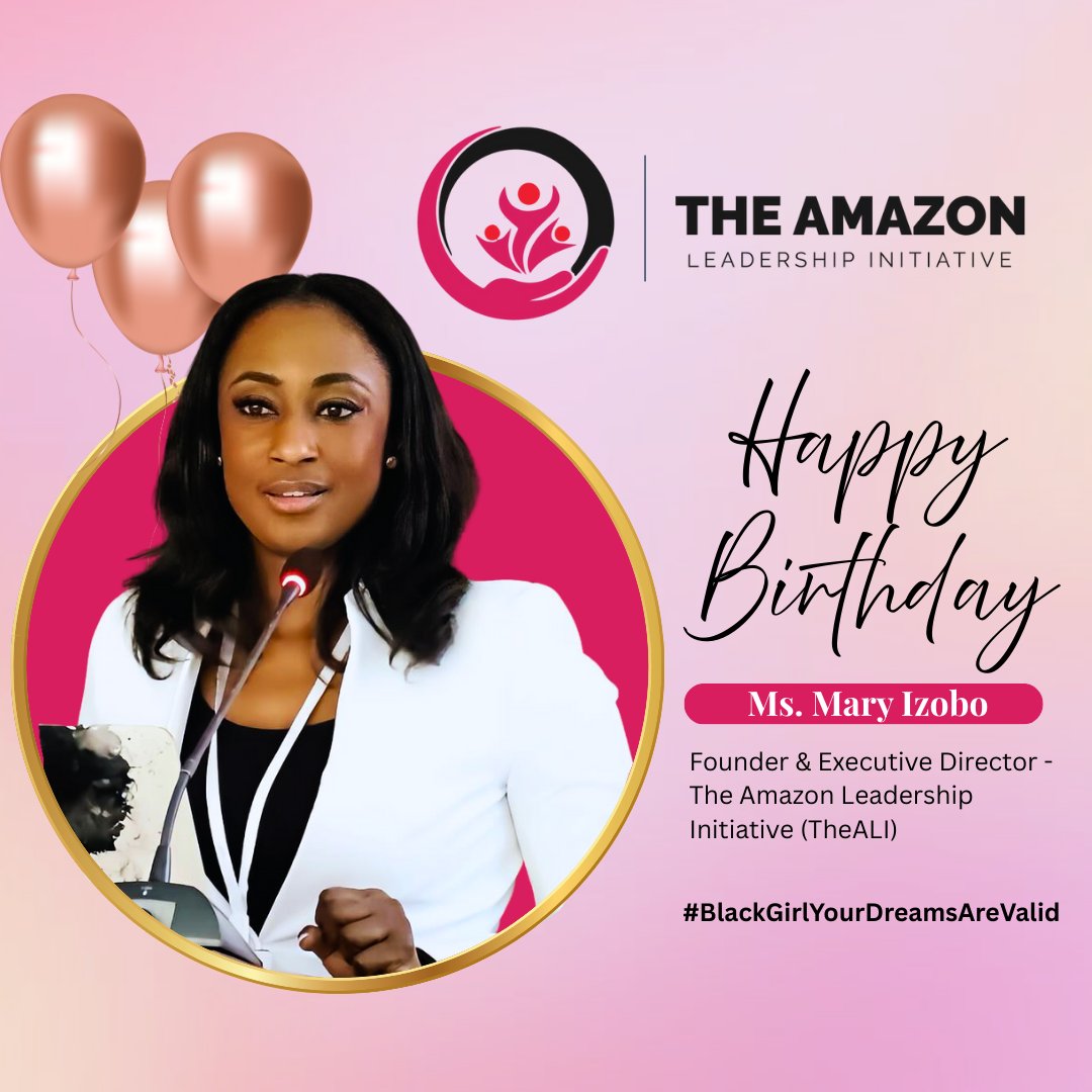 Happy birthday to our Founder and Executive Director <a href="/IzoboMary/">Mary Izobo</a> 
A Powerhouse
Boss Extraordinaire
Black Girl Original
A Queen
Woman-Extraordinaire
A Beacon of Hope
An Impeccable Mentor
An Inspiration to All
An Exemplary Leader 
A Role Model
A Woman of Impact
A Virtuous Woman
🎉🎂