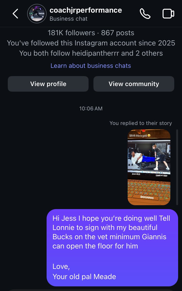 MilwaukeeMeade's tweet image. Girl I went to high school with is Lonnie Walker’s personal trainer I’ve had enough of Jon Horst I’m taking matters into my own hands