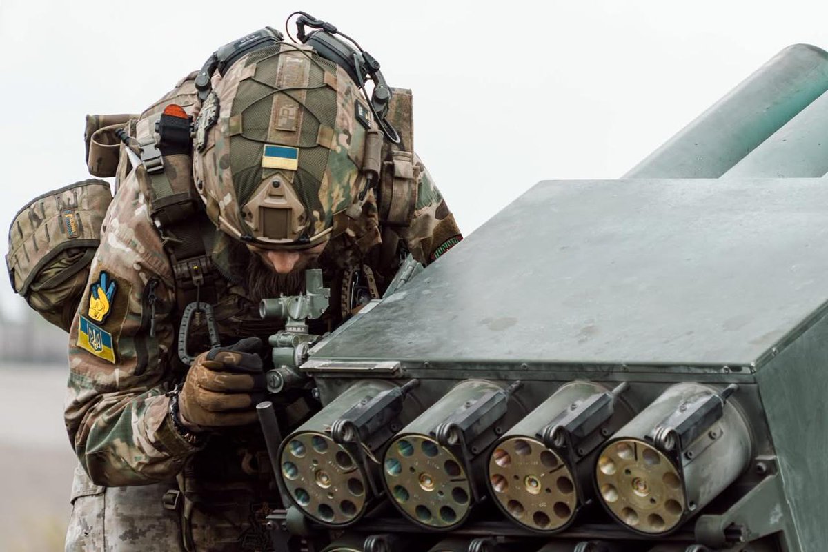 Artillery crews from the Pomsta Brigade of the Luhansk Border Detachment halt russian assaults on the Kupiansk axis with Croatian RAK-SA-12 MLRS. 12 rockets in under 10 seconds—enough to break any attack.