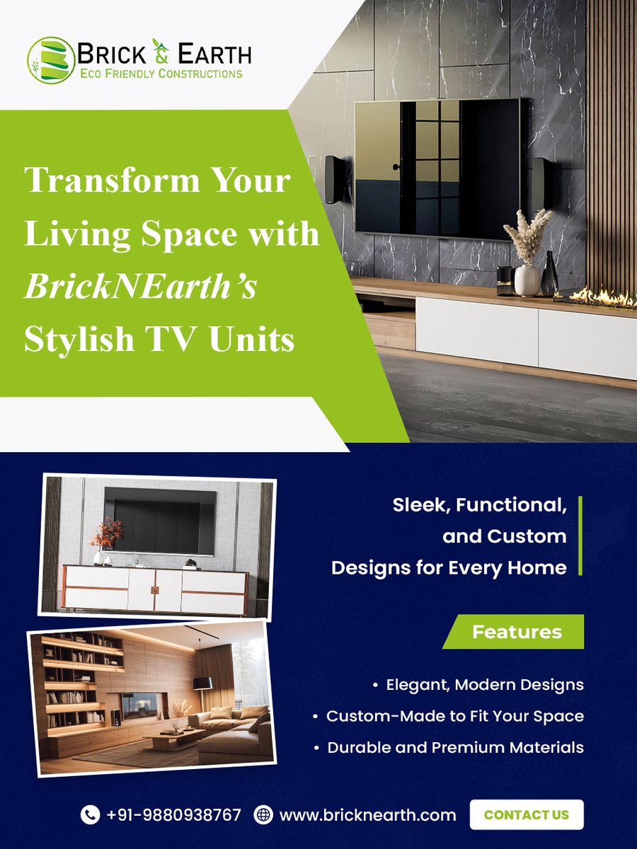 bricknearth's tweet image. Style meets function with BrickNEarth’s custom TV units — made to elevate your living space with premium design and durability.

Visit: bricknearth.com/interior

#bricknearth #customtvunit #interiorgoals #homestyle #modernliving #bangalorebuilders #qualityinteriors #luxuryspaces