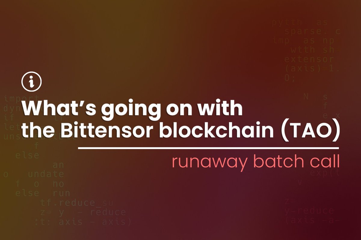 Taotrack's tweet photo. 🔍 What’s going on with the Bittensor blockchain (TAO) ?

→The chain is halted.

But don’t panic — here’s a clear, factual thread explaining what happened and what it means for you. 👇 https://t.co/PQTD1rllsy