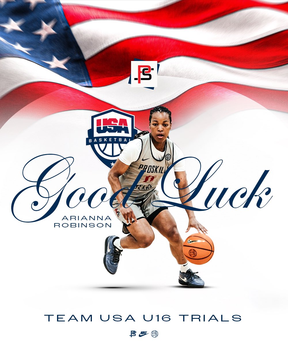 ProSkills Girls Basketball (@proskillsgbb) on Twitter photo Good luck at Team USA trials, <a href="/arirobinson_/">Arianna Robinson</a>
Your ProSkills FAM1LY will be cheering you on‼️🖤❤️🇺🇸 Good luck at Team USA trials, <a href="/arirobinson_/">Arianna Robinson</a>
Your ProSkills FAM1LY will be cheering you on‼️🖤❤️🇺🇸