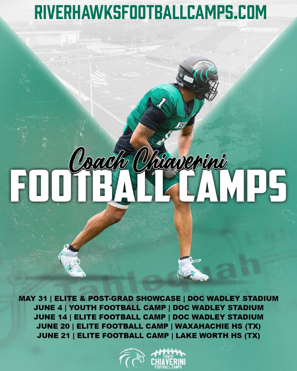 Spots are filling up fast with camp right around the corner!! Get signed up and see why everyone is talking about The Quah!!!🔥🦅🔥🦅🔥🦅🔥🦅🔥

riverhawksfootballcamps.com

#Come2TheQuah #TheNest26 🧪🧩