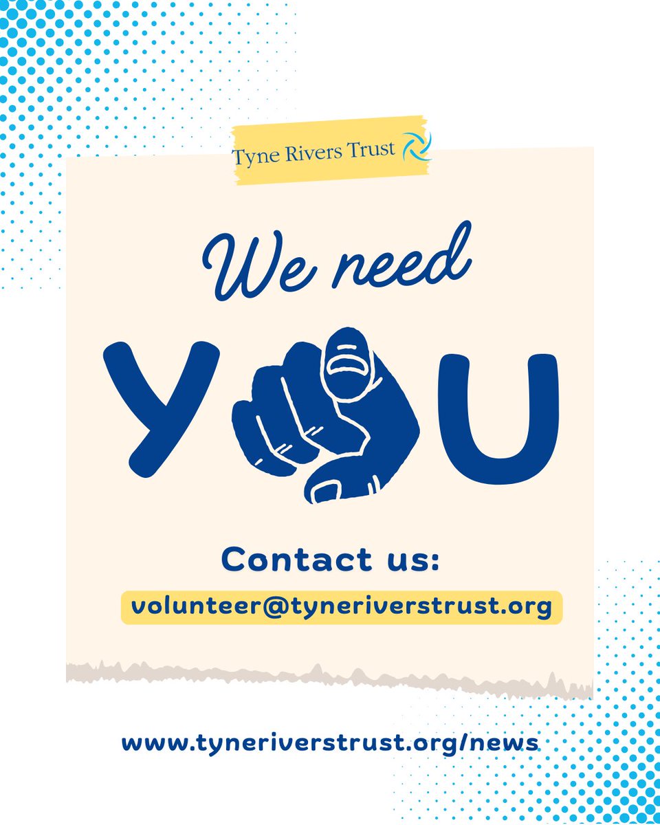 We have a range of volunteering opportunities available and we would love you to help us fill them. Find out more:

- Education volunteers tyneriverstrust.org/education-volu…
- SmartRivers volunteers tyneriverstrust.org/volunteers-nee…
- Balsam Bashing volunteers tyneriverstrust.org/balsam-volunte…