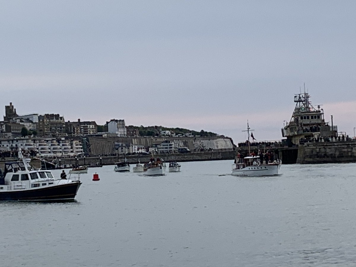 Andy_Rae2712's tweet photo. @Jacob_The_Pilot @HurricaneR4118 We have just arrived after escorting them across from Ramsgate. A great event to be part of and very impressive to see (nearly as impressive as waking 30km). https://t.co/0TauiKd2Vz