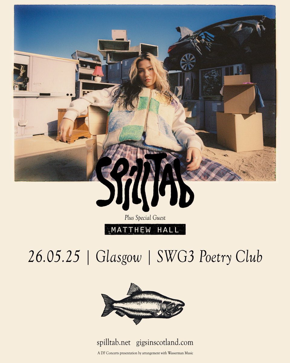 Gigs in Scotland (@gigsinscotland) on Twitter photo SUPPORT ADDED🔥» Matthew Hall will be supporting Spill Tab at The Poetry Club on the 26th of May!
TICKETS ⇾ gigss.co/spill-tab SUPPORT ADDED🔥» Matthew Hall will be supporting Spill Tab at The Poetry Club on the 26th of May!
TICKETS ⇾ gigss.co/spill-tab