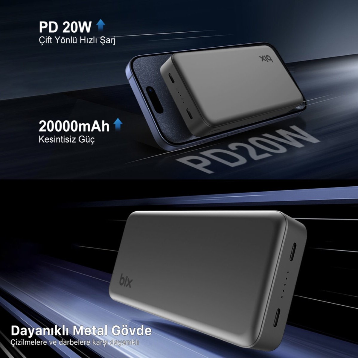bixcomtr's tweet photo. PB205 20000mAh PD 20W Çift USB-C Portlu Hızlı Şarj Destekli Taşınabilir Metal Powerbank 

https://t.co/HtMIugFS6m https://t.co/MNRHi65tcA