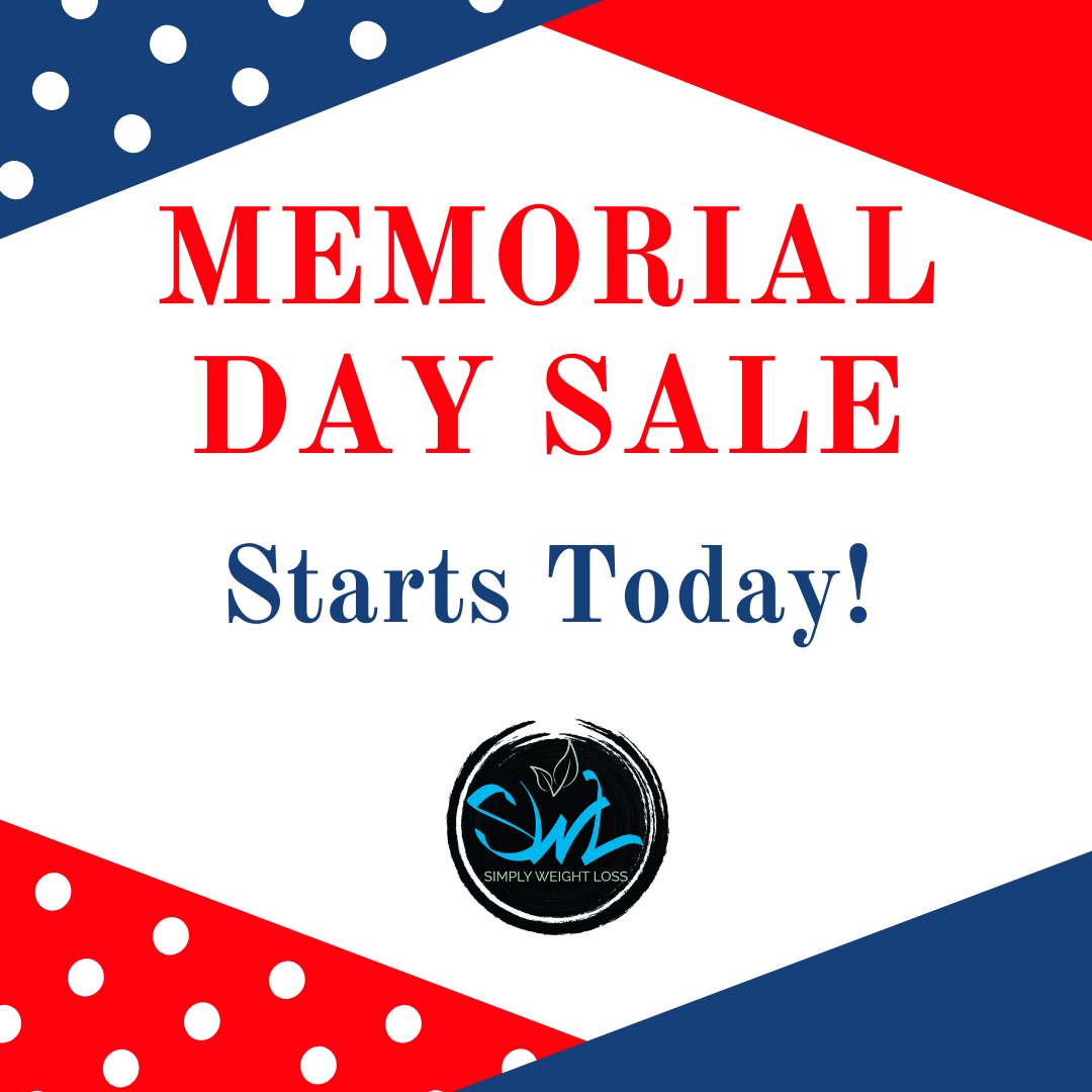 Memorial Day Sales this week Only!
Start Today and Lose up to 20 Pounds by the End of June!
1.800.613.3434
#simplyweightloss #weightloss #naturalproducts #bodybenefits #burnfat #effective #summeriscoming #MemorialDay