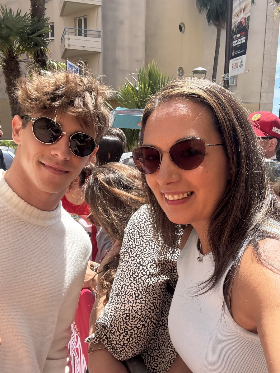 Meeting Charles and Arthur outside today’s football match! #charlesleclerc #arthurleclerc