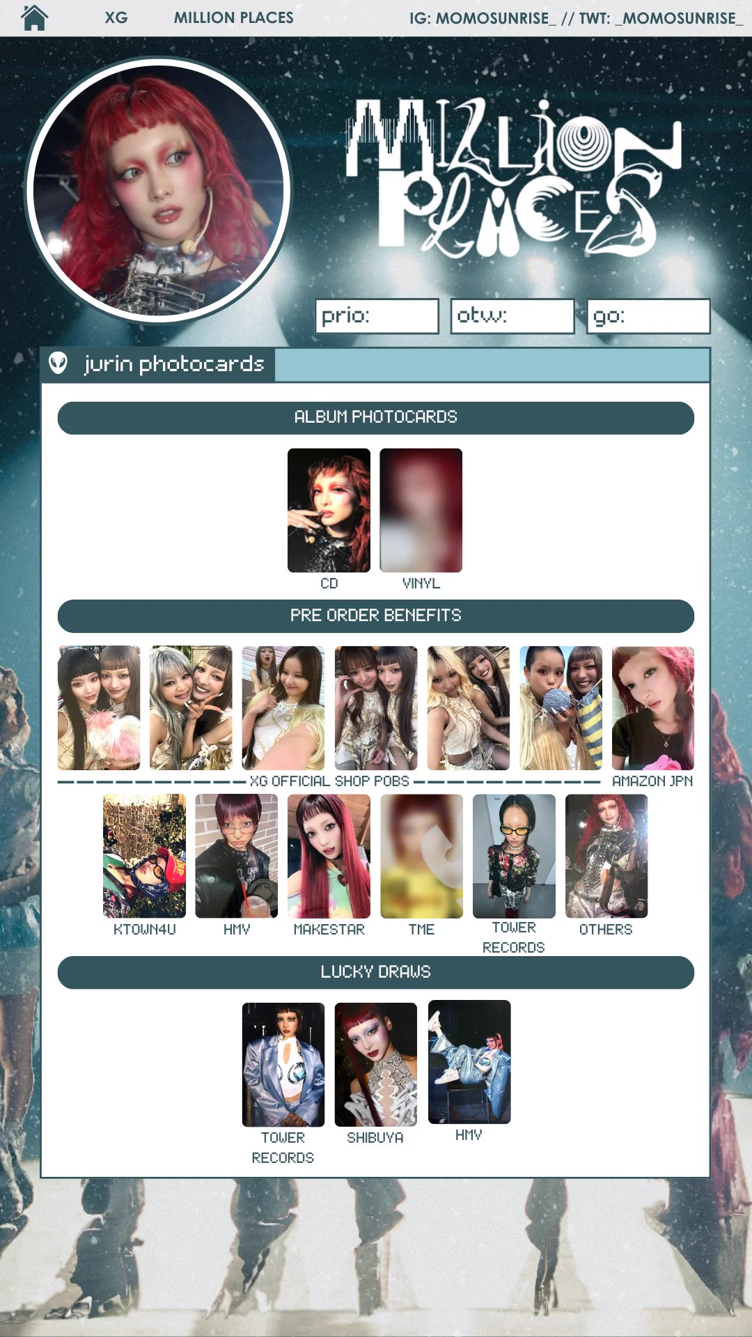 elle | momosunrise ב-X: XG [MILLION PLACES] Photocard Templates