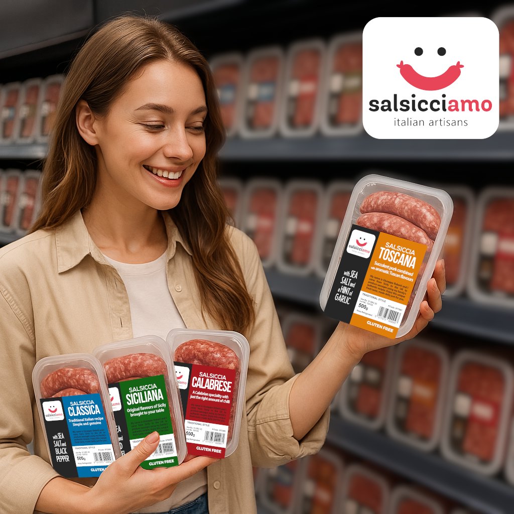 To create an image for this post, we made a request to AI.  We're delighted to see that face smiling so broadly!

#salsicciamo #foodretail #italiansausage #sausages #italianfoodlover #foodmanufacturer #comfortfood #eatlondon