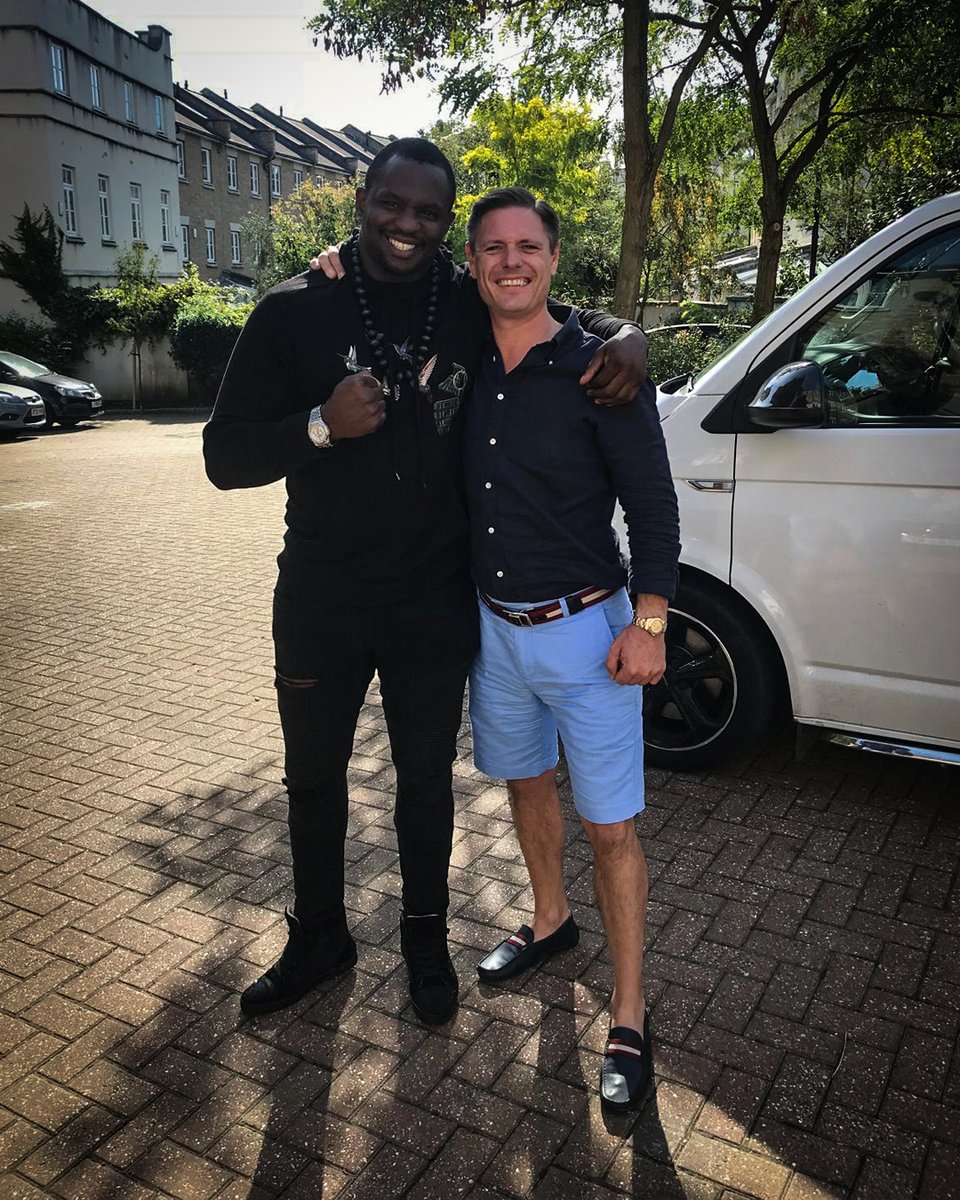 Integauto's tweet image. Paul first sold a car to Dillion Whyte seven years ago and they've kept in touch ever since.

Last Wednesday, they met at Portman Road during the press conference for @FabioWardley's upcoming fight — and it was great to hear that he’ll be fighting on the undercard!
