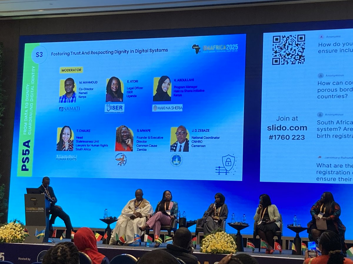 Laura Goodwin (@laura_e_goodwin) on Twitter photo "Trust is earned" and governments must be intentional on how they engage with civil society and the public to earn that trust re: digital ID
-<a href="/kasidaabdul/">Kasida Abdullahi</a> of <a href="/Haki_na_Sheria/">Haki na Sheria</a> at #ID4Africa2025
#ID4Africa #DPI #DigitalIdentity "Trust is earned" and governments must be intentional on how they engage with civil society and the public to earn that trust re: digital ID
-<a href="/kasidaabdul/">Kasida Abdullahi</a> of <a href="/Haki_na_Sheria/">Haki na Sheria</a> at #ID4Africa2025
#ID4Africa #DPI #DigitalIdentity