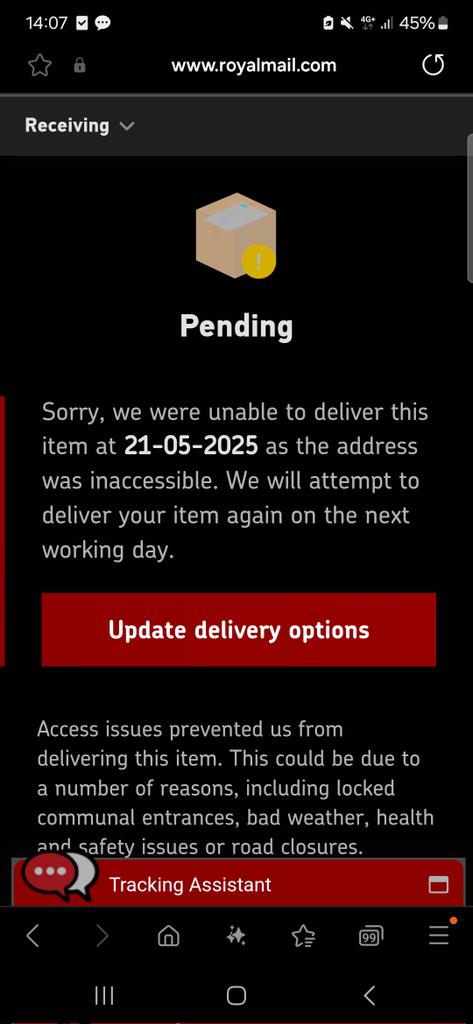 lynseychuck's tweet photo. Saw the postie in my street. House has wide open driveway and husband home all day....no parcel! Complete lies as usual. https://t.co/VC3RNsBZin