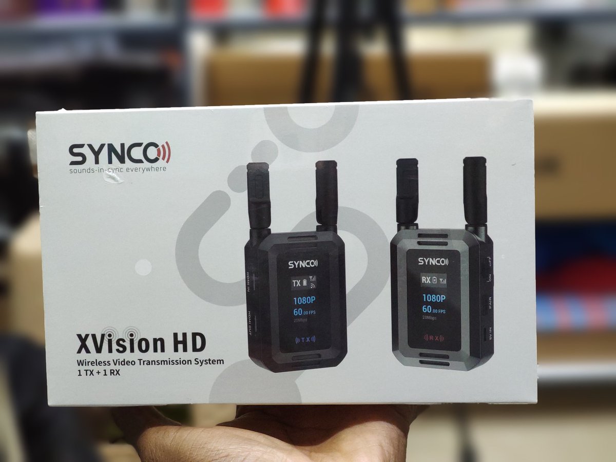 Synco Xvision HD 
A wireless video transmission system 
▫️Transmit Video up to 984' Line of Sight
▫️L-Series Battery Plates
▫️Supports up to 1080p60 HDMI In/Out
▫️Supports up to Four XVision Receivers
▫️40 ms Ultralow Latency
Selling for 22,000
☎️0701378309
